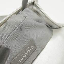 Chanel Grey Quilted Leather Mini Boy Flap Bag