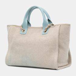 Pre Owned Chanel Small Canvas Deauville Satchel Bag