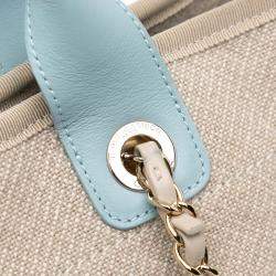 Pre Owned Chanel Small Canvas Deauville Satchel Bag