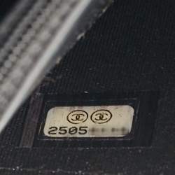 Chanel Black Chevron Caviar Leather Boy Wallet On Chain