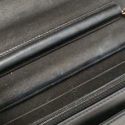 Chanel Black Chevron Caviar Leather Boy Wallet On Chain