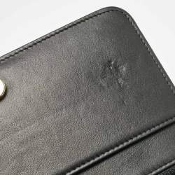 Chanel Black Chevron Caviar Leather Boy Wallet On Chain