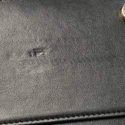 Chanel Black Chevron Caviar Leather Boy Wallet On Chain