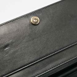 Chanel Black Chevron Caviar Leather Boy Wallet On Chain