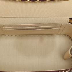 Pre Owned Chanel Burgundy Quilted Leather Vanity Case Bag