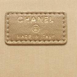 Pre Owned Chanel Burgundy Quilted Leather Vanity Case Bag