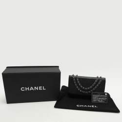 Chanel Black Caviar Leather Wallet On Chain