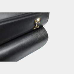 Pre Owned Chanel Black Caviar Leather Medium Classic Double Flap Bag 