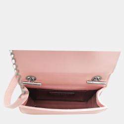 Pre Owned Chanel Pink Leather, Resin Boy Brick Flap Bag 