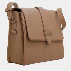 مملوكة مسبقًا Chanel Light brown Leather Vintage Leather Box Sling Bag 