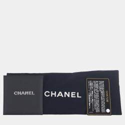 Pre Owned Chanel Black Lambskin Studded CC East West Shoulder Bag