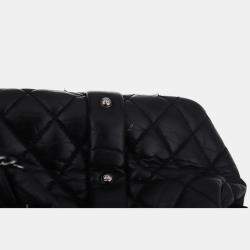 Pre Owned Chanel Black Quilted Leather Lady Braid Bowler Bag