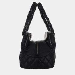 Pre Owned Chanel Black Quilted Leather Lady Braid Bowler Bag