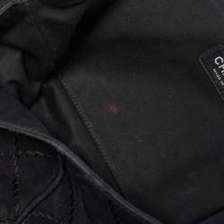 Pre Owned Chanel Black Nubuck Leather Darjeeling Flap Bag