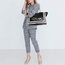 Pre Owned Chanel Black Leather Paris Venice Lido Tote
