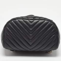 Chanel Black Chevron Leather Urban Spirit Backpack