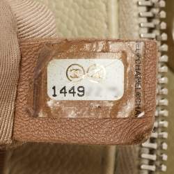 Chanel Cream Quilted Caviar Leather CC GST Tote
