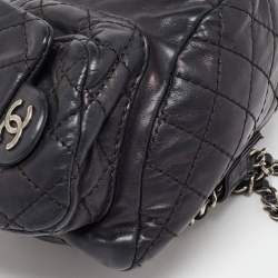 Pre Owned Chanel Black Leather CC Mini Backpack Is Back Backpack