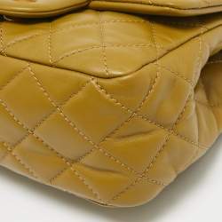 Chanel Olive Green Quilted Leather Mini Classic Flap Bag