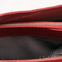 Pre Owned Chanel Red Quilted Caviar Leather Grand Shopper Tote