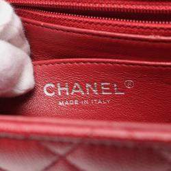 Chanel Matelasse Caviar Skin (Grained Calf) Red Shoulder Bag