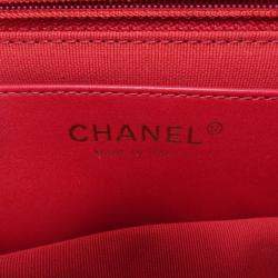 Pre Owned Chanel Lambskin Chain Shoulder Matelasse Bag