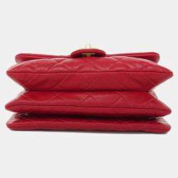 Pre Owned Chanel Lambskin Chain Shoulder Matelasse Bag