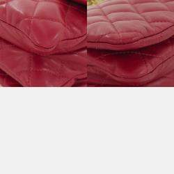 Pre Owned Chanel Lambskin Chain Shoulder Matelasse Bag