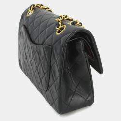 Chanel Black Leather Matelasse 23 Chain Shoulder Bag