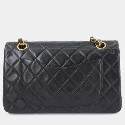 Chanel Black Leather Matelasse 23 Chain Shoulder Bag