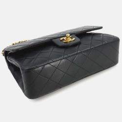 Chanel Black Leather Matelasse 23 Chain Shoulder Bag