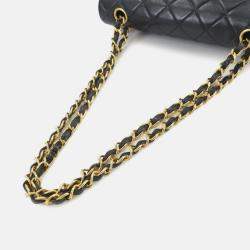 Chanel Black Leather Matelasse 23 Chain Shoulder Bag