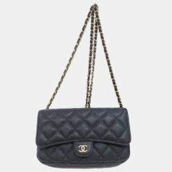 Pre Owned Chanel Caviar Skin Chain Shoulder Matelasse Bag