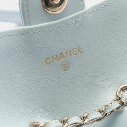 Chanel Blue Leather Matelasse Belt Bag