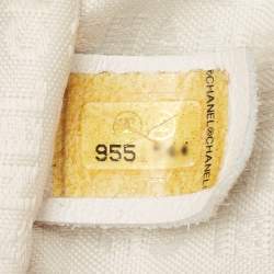 Pre Owned Chanel Beige Chain Stitch Lambskin Leather Shoulder Bag