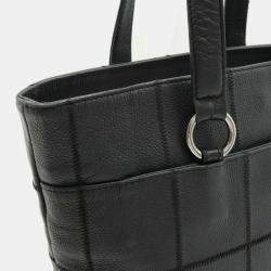 Pre Owned Chanel Black Leather Chocolate Bar Tote Bag