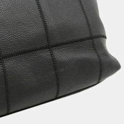Pre Owned Chanel Black Leather Chocolate Bar Tote Bag
