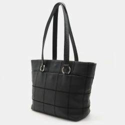 Pre Owned Chanel Black Leather Chocolate Bar Tote Bag