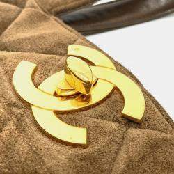 Chanel Brown cc Mark Bag Vertical Tote Bag