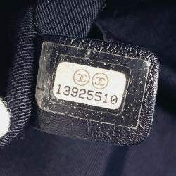 Pre Owned Chanel Navy Patent Leather Matelasse Chain Shoulder Handbag