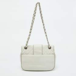 Chanel White Quilted Leather Elementary Chic Flap Bag