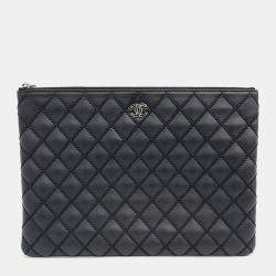 Pre Owned Chanel Stitch New Medium Clutch