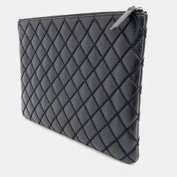 Pre Owned Chanel Stitch New Medium Clutch