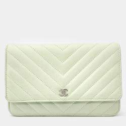 Pre Owned Chanel Chevron WOC Mini Crossbody Bag