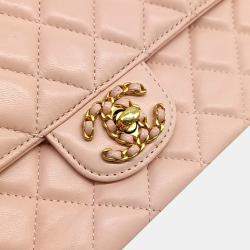 Chanel Lambskin Top Handle Small Flap Bag