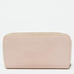 Chanel Pink Caviar Leather CC Timeless Zip Around Wallet