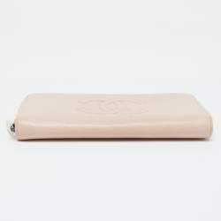 Chanel Pink Caviar Leather CC Timeless Zip Around Wallet