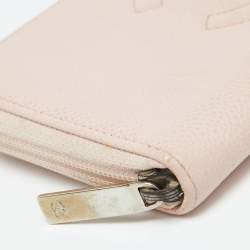 Chanel Pink Caviar Leather CC Timeless Zip Around Wallet