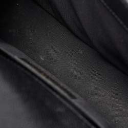 Pre Owned Chanel Black Quilted Caviar Leather Medium Boy Flap Bag