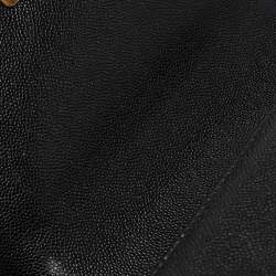 Pre Owned Chanel Black Quilted Caviar Leather Medium Boy Flap Bag